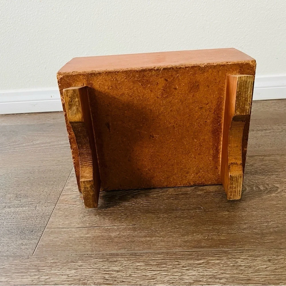 Vintage Wooden Shoes Box with Brass Latch